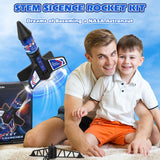 Demolike Rocket Launcher for Kids Automatic Launch 200 Feet Air Rocket Toy for Boy 10 Years Old Air Rocket with Safety Parachute and LED Outdoor Rocket Kits Toys Gifts for Kids Age 5 6 7 8 9 10 11 12 Demolike