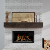 COSHOMER Fireplace Mantel - Floating Mantel Shelf, Wood Mantels for Over Fireplace, Wall-Mounted Mantels, Weight Capacity 60lbs, 60 X 9 X 6 inch, Walnut COSHOMER