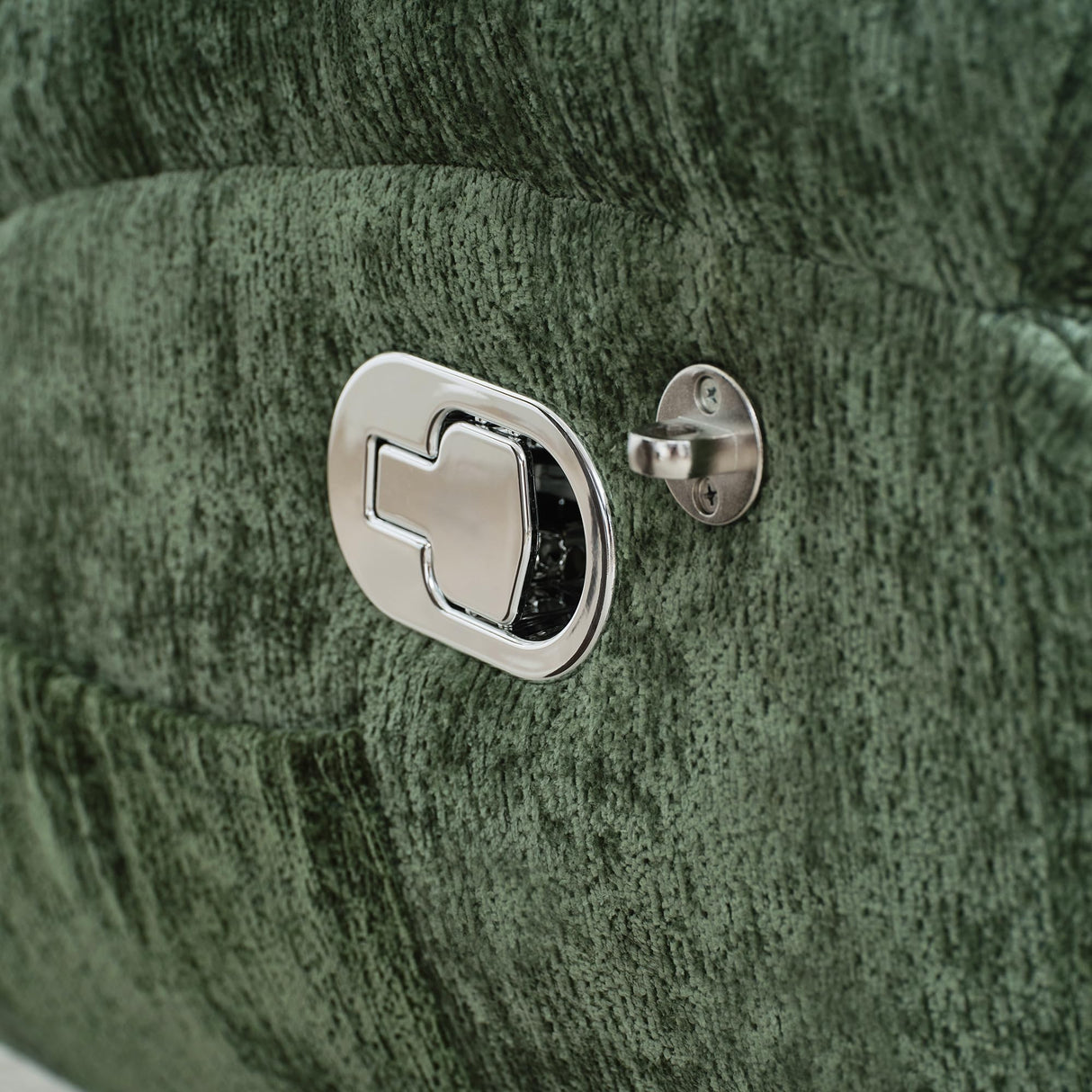 Immulize 360°Swivel Rocker Recliner Chair,Manual Rocker Recliner Chair with Phone Holder,Rocking Oversized Recliner,Large Recliner Glider Chair for Living Room,Bedroom,Chenille,Green Immulize