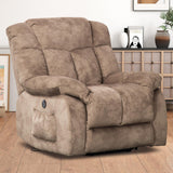 CANMOV Power Lift Recliner Chair for Elderly, Heavy Duty and Safety Motion Reclining Mechanism-Antiskid Fabric Sofa Living Room Chair with Overstuffed Design, Light Tan CANMOV