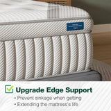 Lechepus California King Mattress,14Inch Memory Foam Hybrid Mattress with 7-Zone Pocket Spring,Cal King Size Mattress in Box, Medium Plush Mattress for Back Pain Relief,Motion Isolation,CertiPUR-US Lechepussleep