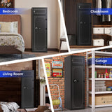 Karini 8-12 Gun Safe for Rifles and Pistols Large Rifle Safe with Electronic Combination Lock & Separate Storage 3 Removable Shelves 180° Door for Garage Bedroom & Shooting Club Karini