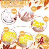 Sunnychicc 2 Set Glass Mosaic Candle Holder Kit Include Tea Light Holder, Glass Mosaic Tiles DIY Crafts Creativity Handmade Artwork for Adults Home Lighting Decor(Autumn Theme) Sunnychicc