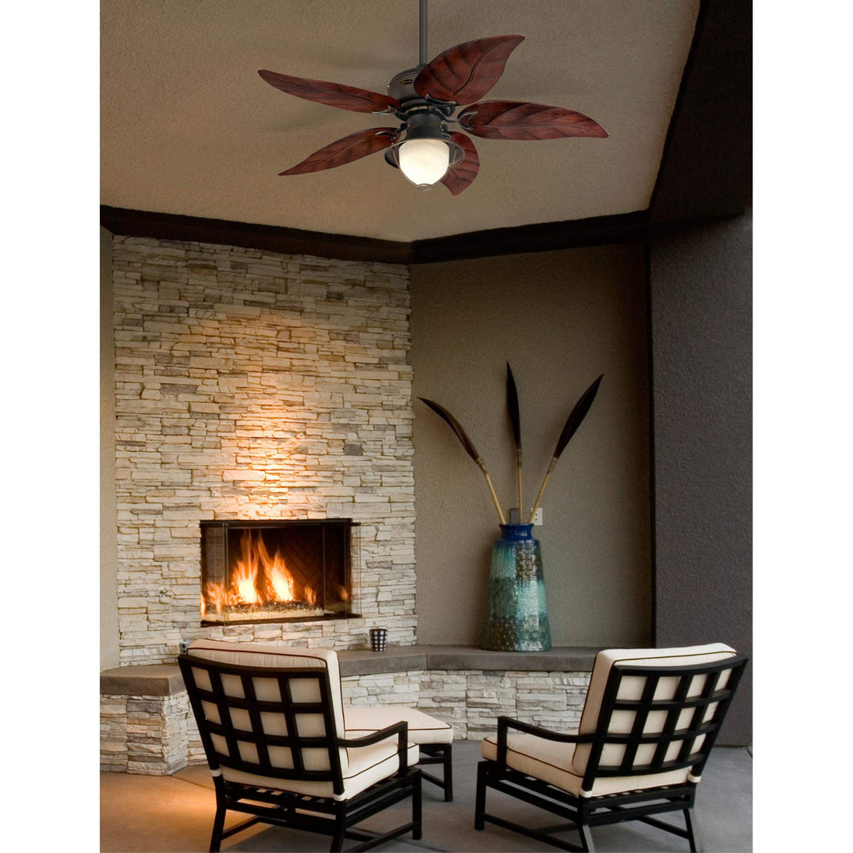 Westinghouse 7236200 Oasis Indoor/Outdoor Ceiling Fan with Light, 48 Inch, Oil Rubbed Bronze Westinghouse