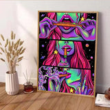 Toulideifaria Diamond Art 5D Diamond Painting Kit Gem Art Kits for Adults Wall Decoration Crafts 12x16inch(Cool Girl) Toulideifaria