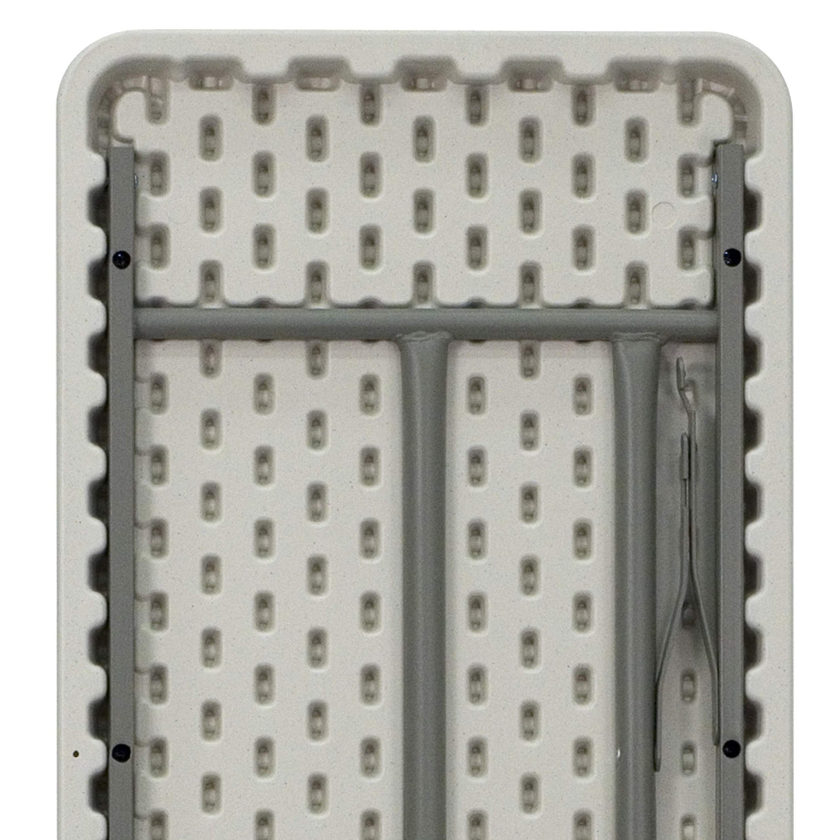 EMMA + OLIVER 6-Foot Granite White Plastic Folding Training and Event Table EMMA + OLIVER