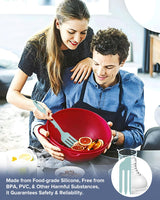 Silicone Flexible Fork, 11.6 Inch Heat Resistant Cooking Fork, Large Non Stick Fork for Mix Ingredients, Mash Food, Whisk Eggs (GT) DaiRen Kitchen