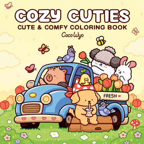 Cozy Cuties: Coloring Book for Adults and Kids (Cozy Spaces Coloring) WoodArtSupply