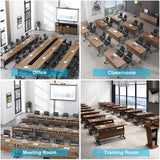 Conference Table 4 Pack - Modern Office Conference Room Table, Folding Conference Tables Training Table, Mobile Flip Top Meeting Table with Caster Wheels (A, 63 x 23.6 x 29.5 inch) Ysjndasm