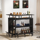 LITTLE TREE Home Bar Unit Mini Liquor Table Cabinet LITTLE TREE
