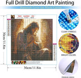 MOMDEDP DIY 5D Diamond Painting Kits for Adults: Jesus Diamond Painting Full Drill Beginners Craft Kits DIY Diamond Dots for Home Wall Decor Gifts 12x12inch Prayer MOMDEDP