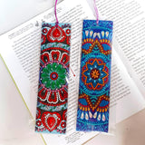LINGFANG 8 Pcs Diamond Painting Bookmark, Leather DIY Book Makers for Adults Book Lovers, Diamond Art Beginners, Small Diamond Art Kits, Paint by Art Crafts Supplies Gift for Girls (Mandala) LINGFANG