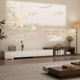 Hlivelood Extendable TV Stand, Modern Entertainment Center for Up to 120 Inch TV, Wood Reversible TV Media Console with 3 Drawers for Living Room Bedroom, 82-110" Hlivelood