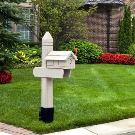 XYADX Fence Post Anchor Ground Spike Heavy Duty Black Powder Coated Fence Stakes Post Base for Mailbox, 24 x 4 x 4 Inches Outer Diameter (Inner Diameter 3.6 x3.6 Inches), Pack of 4 XYADX