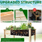 BSP Raised Garden Bed with Legs Outdoor Elevated Garden Planter Wood Stand for Vegetable Flower Herb Upgraded Solid Structure Growing Box Suitable for Backyard Patio and Balcony, 48”L X 24”W BEST SELECT PRODUCTS