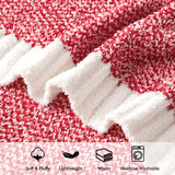 MIULEE Christmas Red Super Soft Throw Blanket for Couch, Cozy Fluffy Warm Blankets Knit Throw Blankets for Sofa, Bed, Chair, Living Room, Camping, Picnic, 50 x 60 inch MIULEE