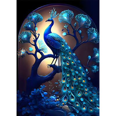 SENQAO Peacock Diamond Painting Kits for Adults, DIY 5D Full Drill Diamond Art Kit for Adults Beginner, Diamond Dots Painting Craft for Home Wall Decor 12x16 Inch (Peacock)