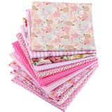Boao 10 Pieces 20 x 20 Inch Cotton Fabric Quilting Floral Patchwork Pink Fabric Square Bundles Cotton for Sewing DIY Crafts Handmade Bags Clothing, Various Patterns Boao