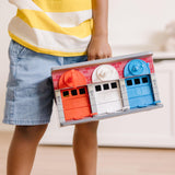Melissa & Doug Toy Keys and Cars Wooden Rescue Vehicles and Garage (7 pcs) Red, for 36 months to 72 months Melissa & Doug
