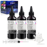 KSUMEI Ink Refill Kit for HP 21 22 60 61 62 63 64 65 94 95 96 564 711 901 902 920 932 933 934 940 950 951 952 970 971 Ink Cartridge Bottle (3*Black, 100 ml) KSUMEI