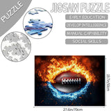 Tucocoo 1000 Piece Jigsaw Puzzles for Adults American Football Jigsaw Puzzle Fantasy Fire Art 1000 Pieces Puzzles for Challenging Family Activity Educational Game DIY Crafts Puzzle Wall Decor Gifts Tucocoo