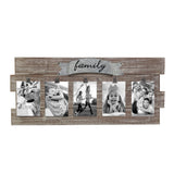 Stonebriar Rustic Wood Collage Picture Frame with Clips and Metal Detail Brown 26" x 11" Stonebriar