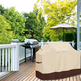 Vailge Grill Cover,60-inch Waterproof BBQ Cover,600D Heavy Duty Gas Grill Cover, UV & Dust & Rip & Fading Resistant,Suitable for Weber, Brinkmann, Char Broil Grills and More,Beige Vailge
