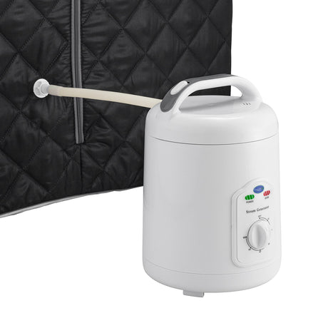 Durasage Lightweight Portable Personal Steam Sauna Spa for Relaxation at Home, 60 Minute Timer, 800 Watt Steam Generator, Chair Included (Black) Durasage