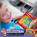 QUOKKA Magnetic Puzzles for Kids 4-6 - 36 Pcs Travel Puzzles Games for Kids Ages 3-5 - Maps Activities Toy for Boys and Girls 2-4 yo - Learning Magnet Gift for Road Trip QUOKKA