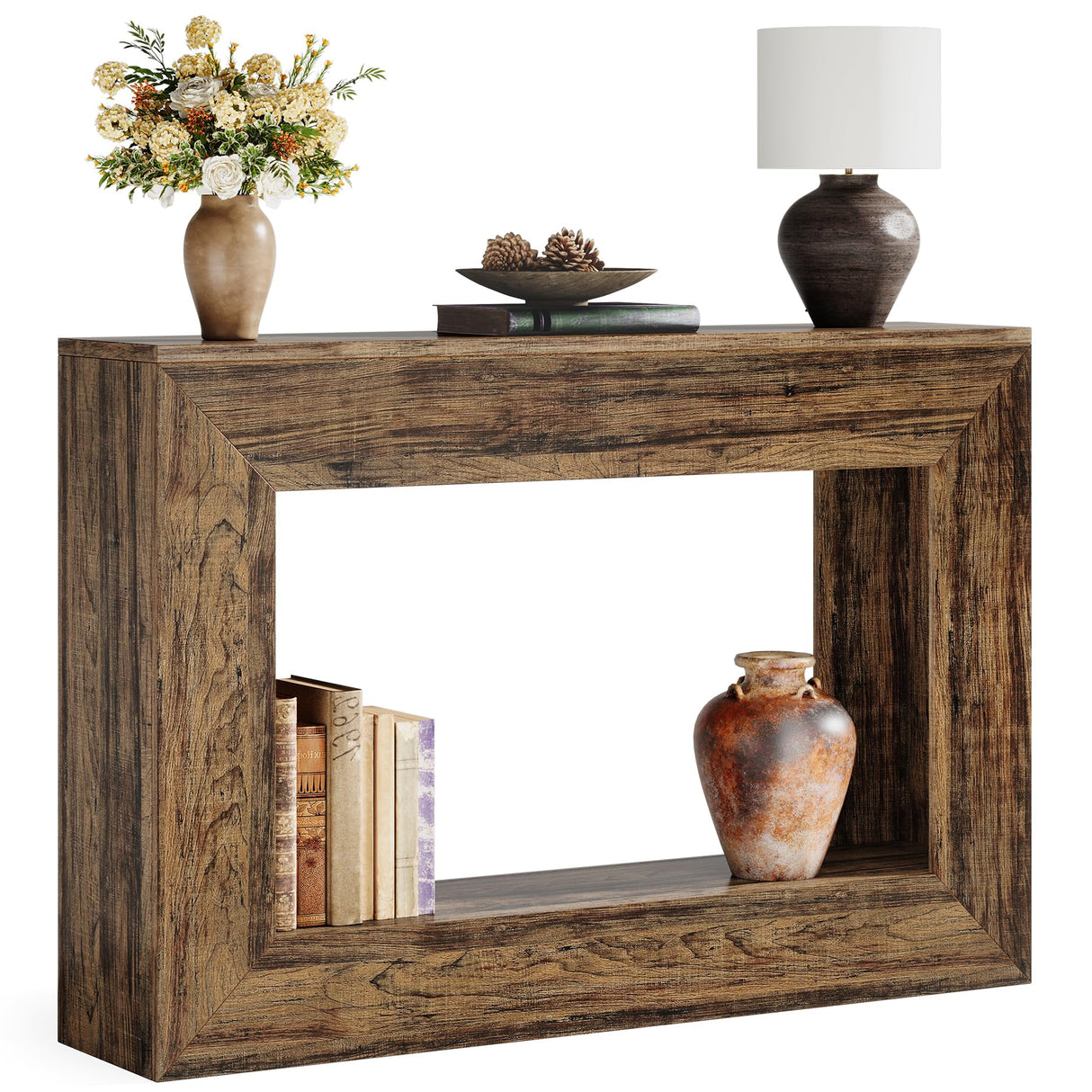 Celaform Console Tables for Entryway, 47.2 Inch Long Sofa Table with Storage, Farmhouse Wood Style Entry Table Behind Couch Table for Living Room, Entrance, Hallway Celaform