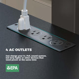 Rolanstar TV Stand with Mount and Power Outlet 59.1", Swivel TV Stand Mount for 32/45/55/60/65/70 inch TVs, Height Adjustable Modern Entertainment Center with Storage & LED Lights, Black TV Table Rolanstar