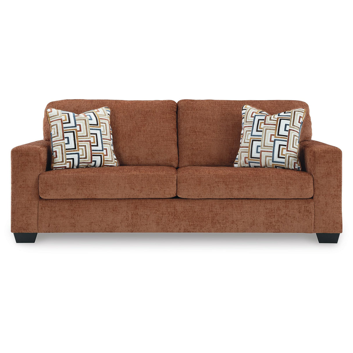 Signature Design by Ashley Aviemore Casual Sofa with 2 Accent Pillows, Orange Signature Design by Ashley