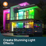 Linkind Permanent Outdoor Lights HP5,Smart AI RGBTW 100ft Christmas Lights, 85 Scenes Modes for Daily Holiday Halloween Decorations,IP67 Waterproof, Works with Alexa,Google Assistant Linkind
