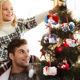 32 Pieces Christmas Sublimation Ornament Blanks Hanging Sublimation MDF Personalized Blank Ornament Double Side Sublimation Blanks Pendants with Ropes for Christmas DIY Craft Wedding Party Home Decor Maitys