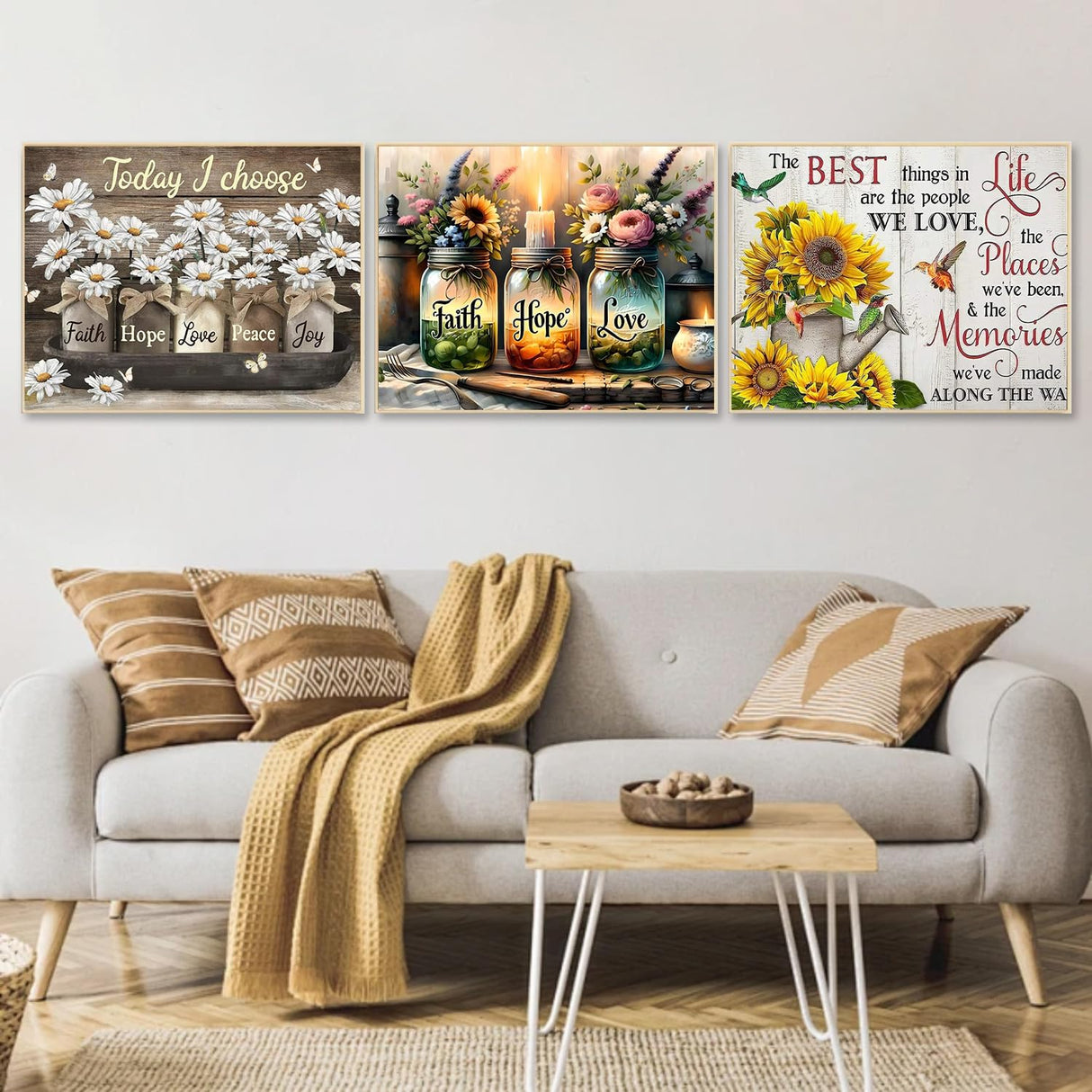 6 Pack Inspirational Diamond Painting Kits for Adults, Diamond Art Kits for Adults, DIY 5D Diamond Painting Kits for Beginners Home Wall Decor 12x16inch Mandun