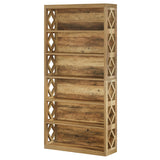 Tribesigns 74.8" Tall Bookcase, 7-Tier Industrial Bookshelf with Storage, Floor Standing Open Display Storage Shelves for Home Office, Living Room, Bedroom, Brown Tribesigns