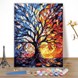EOBROMD Paint by Numbers Kits for Adults Tree of Life, Landscape DIY Painting Kits for Adults Beginner, Acrylic Paint Oil Paint by Numbers for Home Decor Gift 16x20inch(Without Frame) EOBROMD