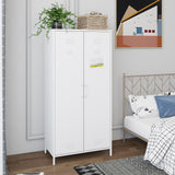 MIOCASA Metal Armoire, Wardrobe Cabinet with Hanging Rod and 1 Shelves Steel Storage Locker Clothes Organizer Closet for Bedroom, Changing Room, Laundry Room, Office MIOCASA