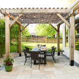 4 Pcs Post Base ,4"x 4" Post Brackets(Actual 3.6"x 3.6"), Heavy Duty Black Metal Powder-Coated Thick Steel Post Anchor Outdoor for Support Deck Base Plate , Fence Kit,Mialbox Post Mount AXWHYS