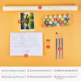 TUMOVO Jesus Paint by Numbers, Adult Paint by Number Prayer in The Forest Paint-by-Number Kits DIY Acrylic Painting Kits On Canvas Religious Spirit Paint by Number for Adults, 16 x20 Inch TUMOVO