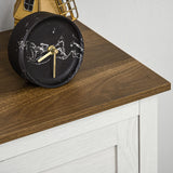 HOMCOM Farmhouse Barn Door Accent Cabinet, Kitchen Sideboard Storage Cabinet with Double Doors, Drawer, and Adjustable Shelf for Bedroom, Living Room, White HOMCOM