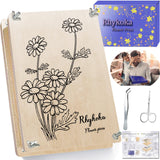Rhykoka Large Flower Press Kit for Adults, 10 Layers 11.8 x 8.3 Inches DIY Wood Leaf Plant Press Kit, Great Gift for DIY Arts and Crafts Lovers (Light Beige) Rhykoka