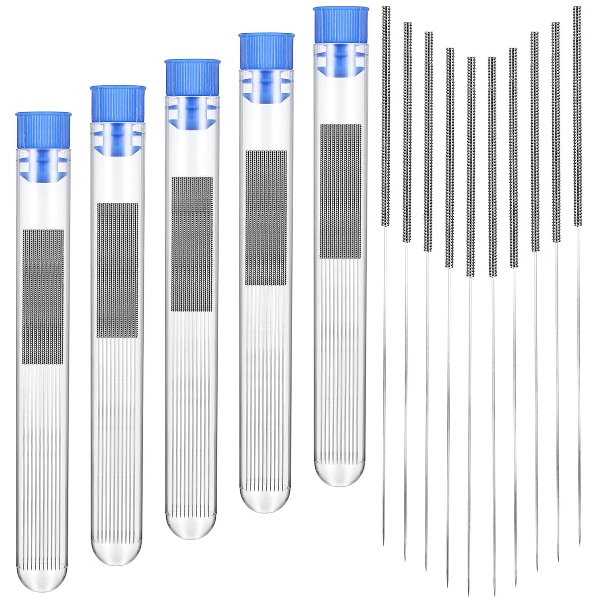 50Pcs 3D Printer Nozzle Cleaning,0.4mm Stainless Steel Needle Cleaner with Storage Bottle,3D Printer Accessories for Cleaning 3D Printer Nozzles Tucnoeu