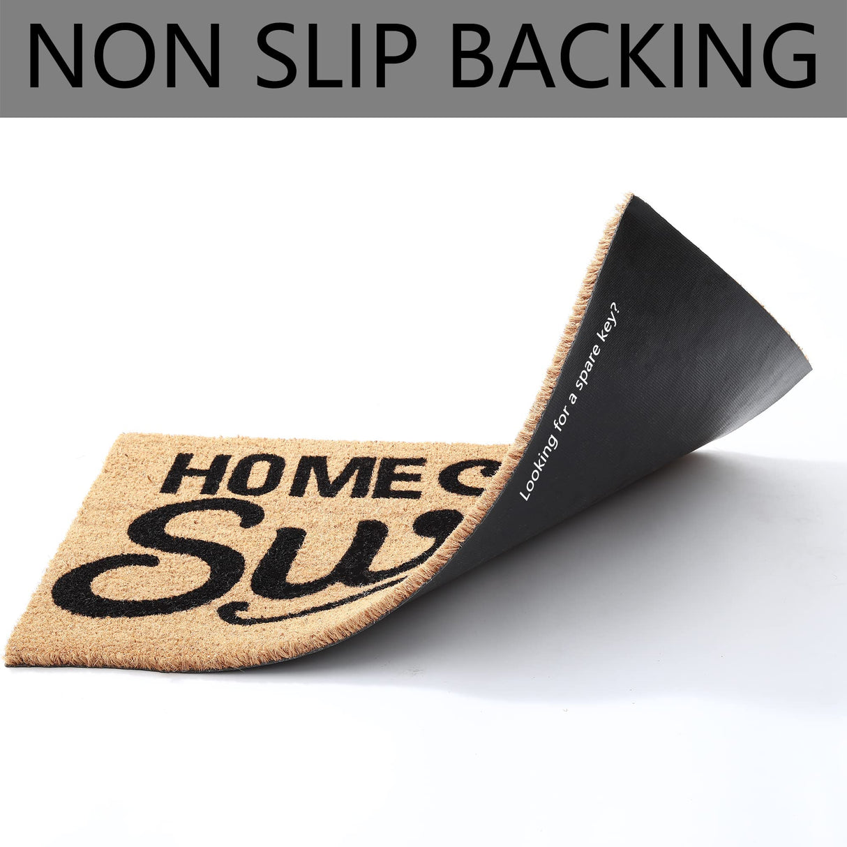 Home Sweet Home Doormat Set, 2-Piece Layered Front Porch Mat Combo, Natural Coir Welcome Mat with Black and White Buffalo Plaid Rug, Farmhouse Outdoor Entryway Decor for Porch, Patio, Home Homydecor