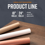 White Kraft Butcher Paper - 18'' x 150' - Versatile & Durable Butcher Paper Roll for Packaging, Grilling, Smoking Meat and BBQ - Unwaxed & Uncoated Butcher Paper for Sublimation - Made in USA Bryco Goods