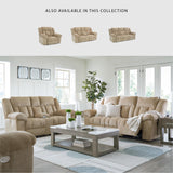 Signature Design by Ashley Tip-Off Classic Wall Hugger Power Reclining Sofa with Adjustable Headrest and USB Ports, Light Brown Signature Design by Ashley