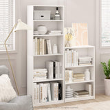 Furinno JAYA Book Shelf, 3-Tier Bookshelf, Bookcase with Adjustable Shelves, 9.5" x 24.5" x 40.3", for Living Room, Bedroom, Home Office, White Furinno
