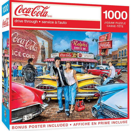 Masterpieces 1000 Piece Jigsaw Puzzle For Adults and Families - Coca-Cola Drive Through - 19.25"x26.75" Masterpieces