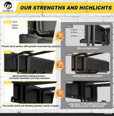 SAMRELAX 64'' Garage Tool Organizer Wall Mount, 18 PCS Adjustable Garden Tool Hanger Rack, Garage Hooks Heavy Duty, Shovel Holder Wall Mount, Storage Hooks for Hanging in Garage SAMRELAX