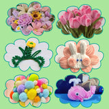 Zlulary Pipe Cleaners Craft, Pipe Cleaners Craft Supplies, Pipe Cleaner, Art and Crafts Kit with Instructions, Pipe Cleaner Art Kits DIY Arts Crafts Decorations Zlulary